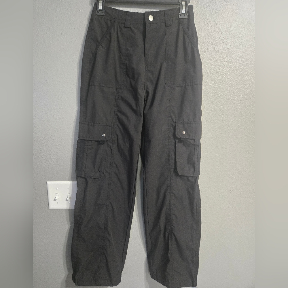 Orange Kiss Essentials Black Cargo Pants Size Small